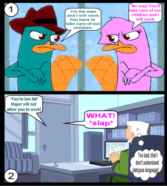 Agent P and Agent V - I will work by sonamyfire on DeviantArt