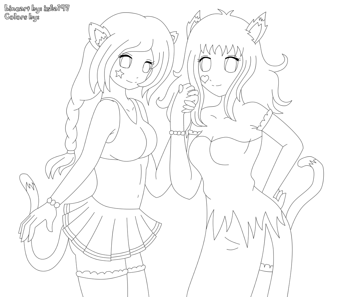 MiniColoringContest2: Catgirls