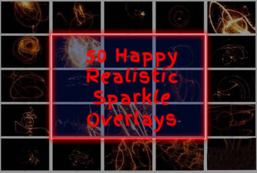 50 Happy Realistic Sparkle Overlays - 5472x3648px
