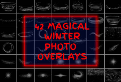 42 Magical Winter photo overlays