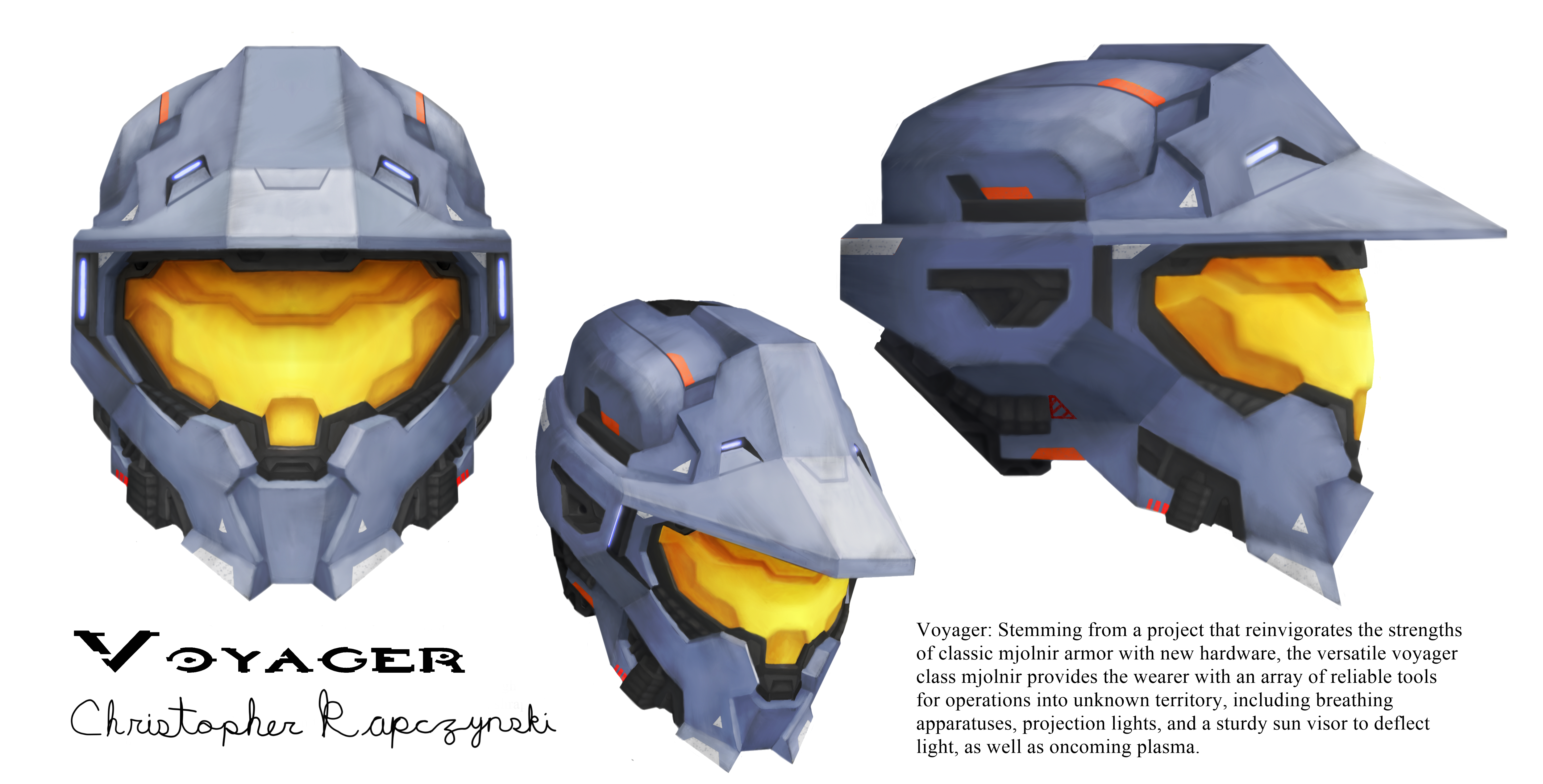 Halo Fanart: Voyager Helmet Concept Art