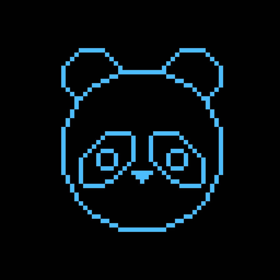 Panda Neonlight Pixel Art By Pandatheiop On Deviantart