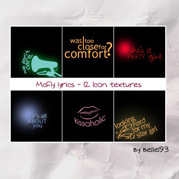 McFly Lyrics - 12 Icon Texture by belle-193 on DeviantArt