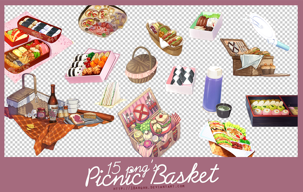 picnic basket 15 png's