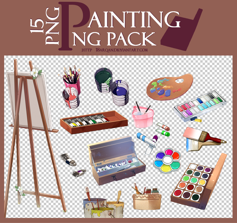 Painting png pack | 15 png