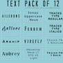 12 Font Pack