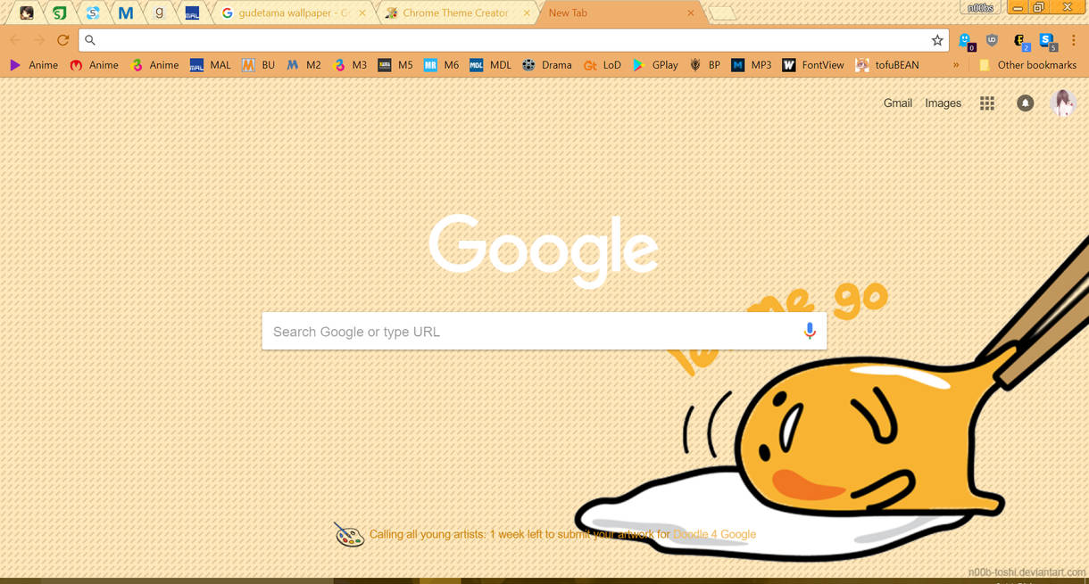 Get Wallpaper Gudetama Chrome Theme By N00b Toshi On Deviantart For iPhone