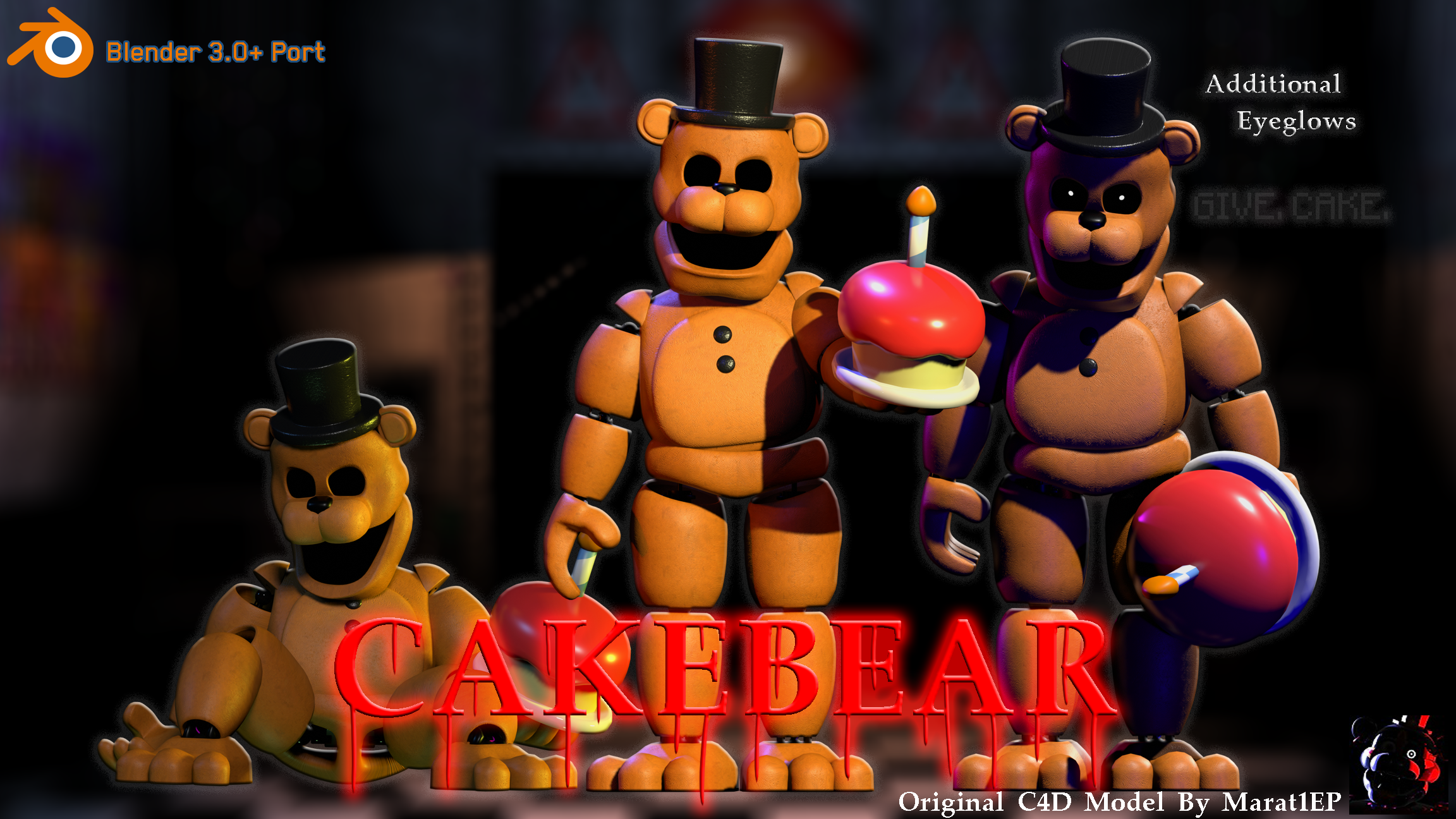 [BLENDER\FNaF] Cakebear Blender 3.0+ Port Release by Oranio2010 on ...
