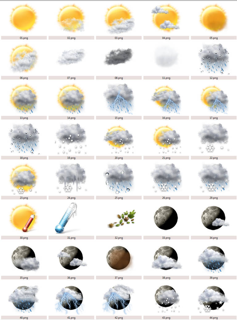 Weather Touch Icons - Weather7 by mohitg