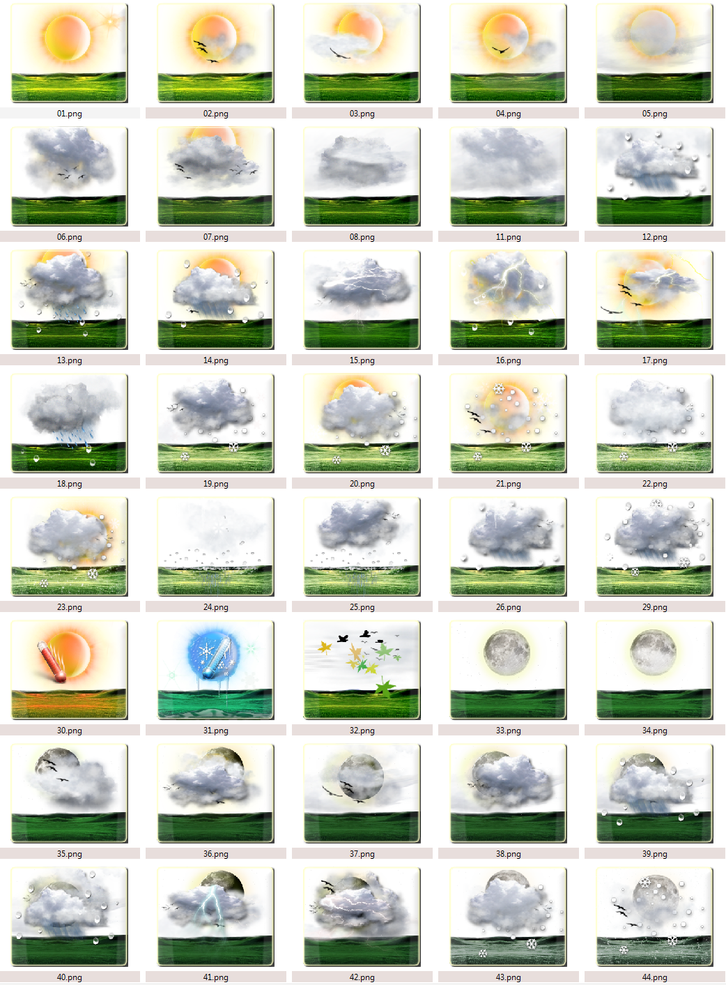 Weather Manilla Lanscape Icons