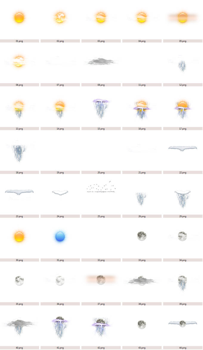 Weather7 Icons by mohitg on DeviantArt
