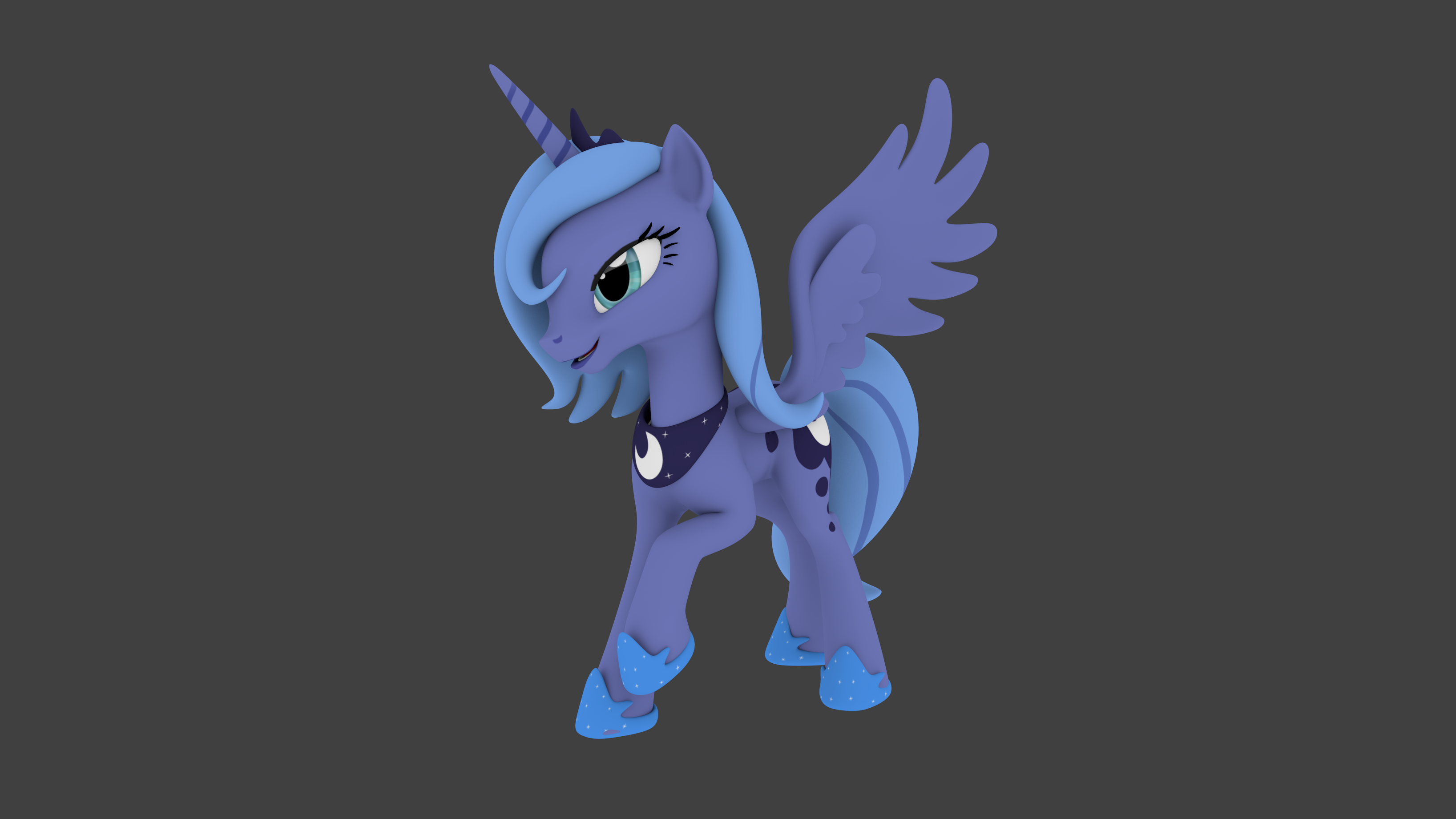 Luna Pose 1 .Blend File