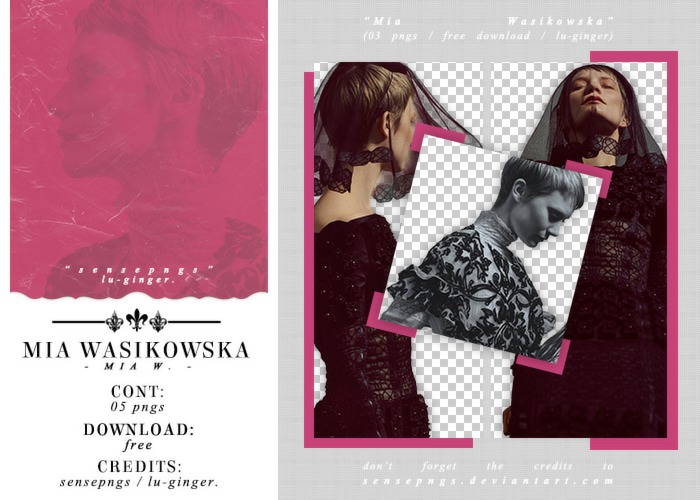 Pack Png 480 - Mia Wasikowska by SensePngs on DeviantArt