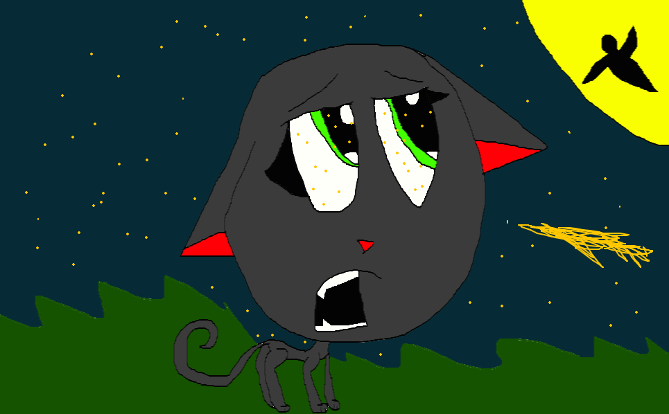 Talking to the moon by ClockworkTarantula0 on DeviantArt