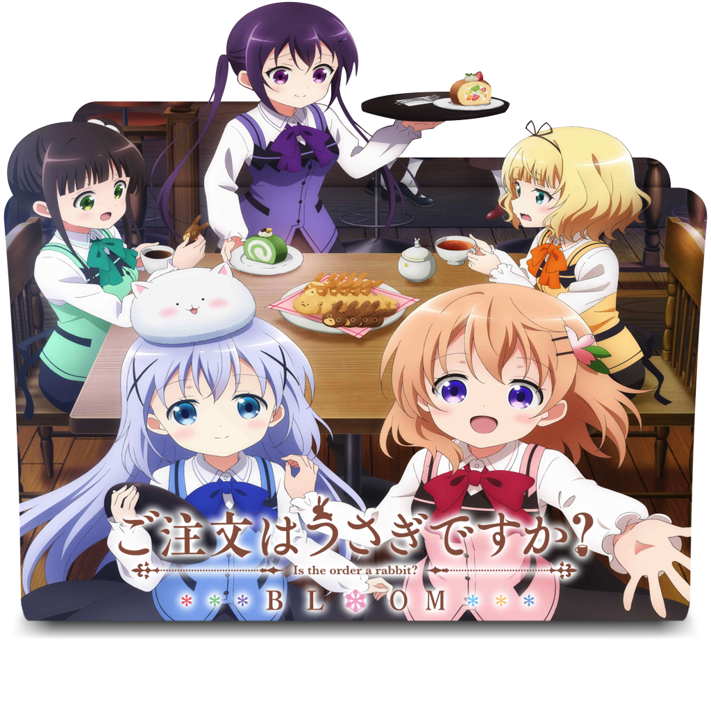 Gochuumon Wa Usagi Desu Ka? Bloom Icon Folder by assorted24 on DeviantArt