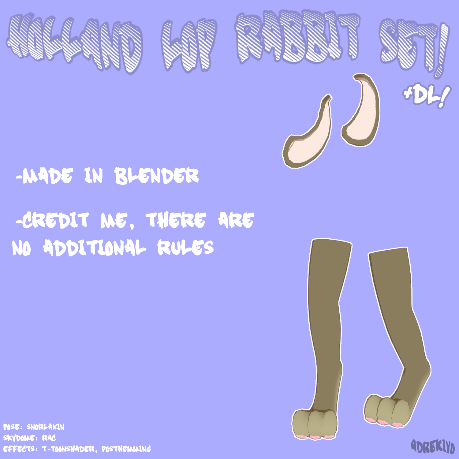[MMD//DL] Holland Lop Set by adrekiyo on DeviantArt