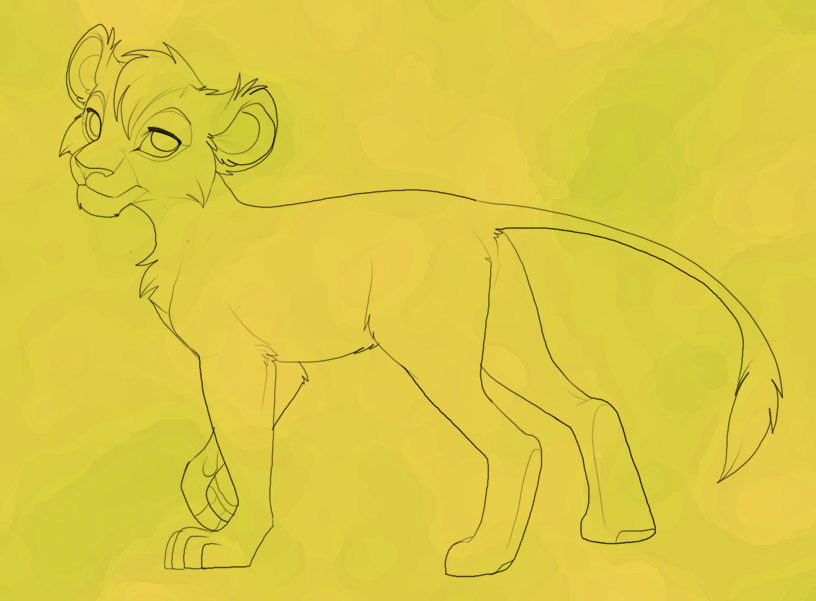 Female Lioness Line-art for purchase by Kitchiki