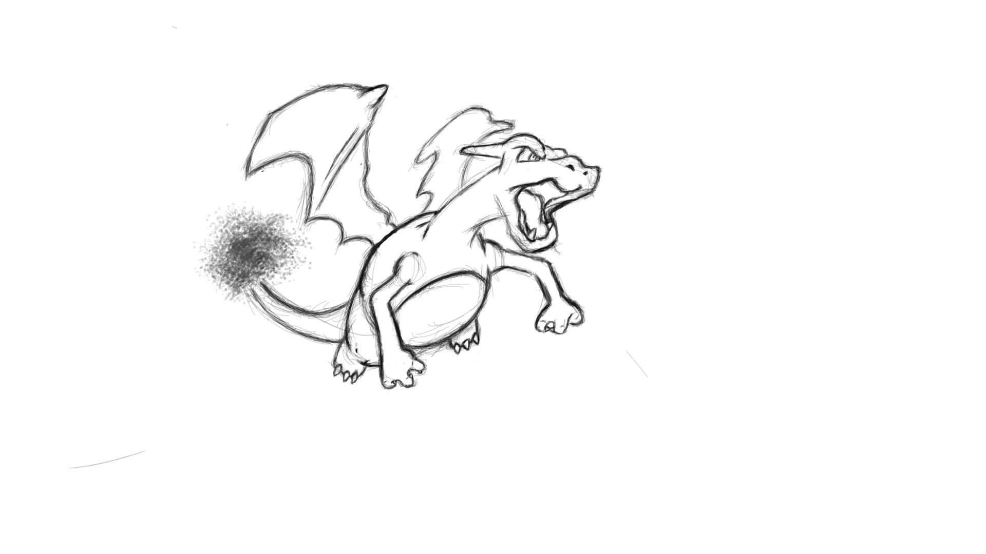 Charizard sketch 2.0 by gamejunk58 on DeviantArt