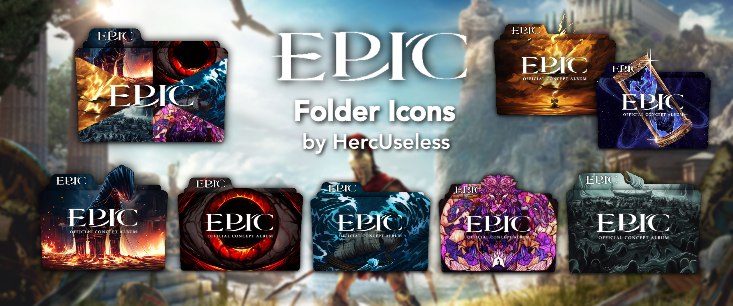 EPIC (Updated) Folder Icons by HercUseless on DeviantArt
