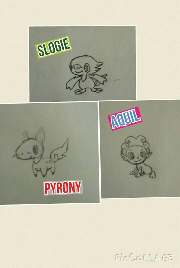 My Fakemon starters by MrDarksidekills on DeviantArt