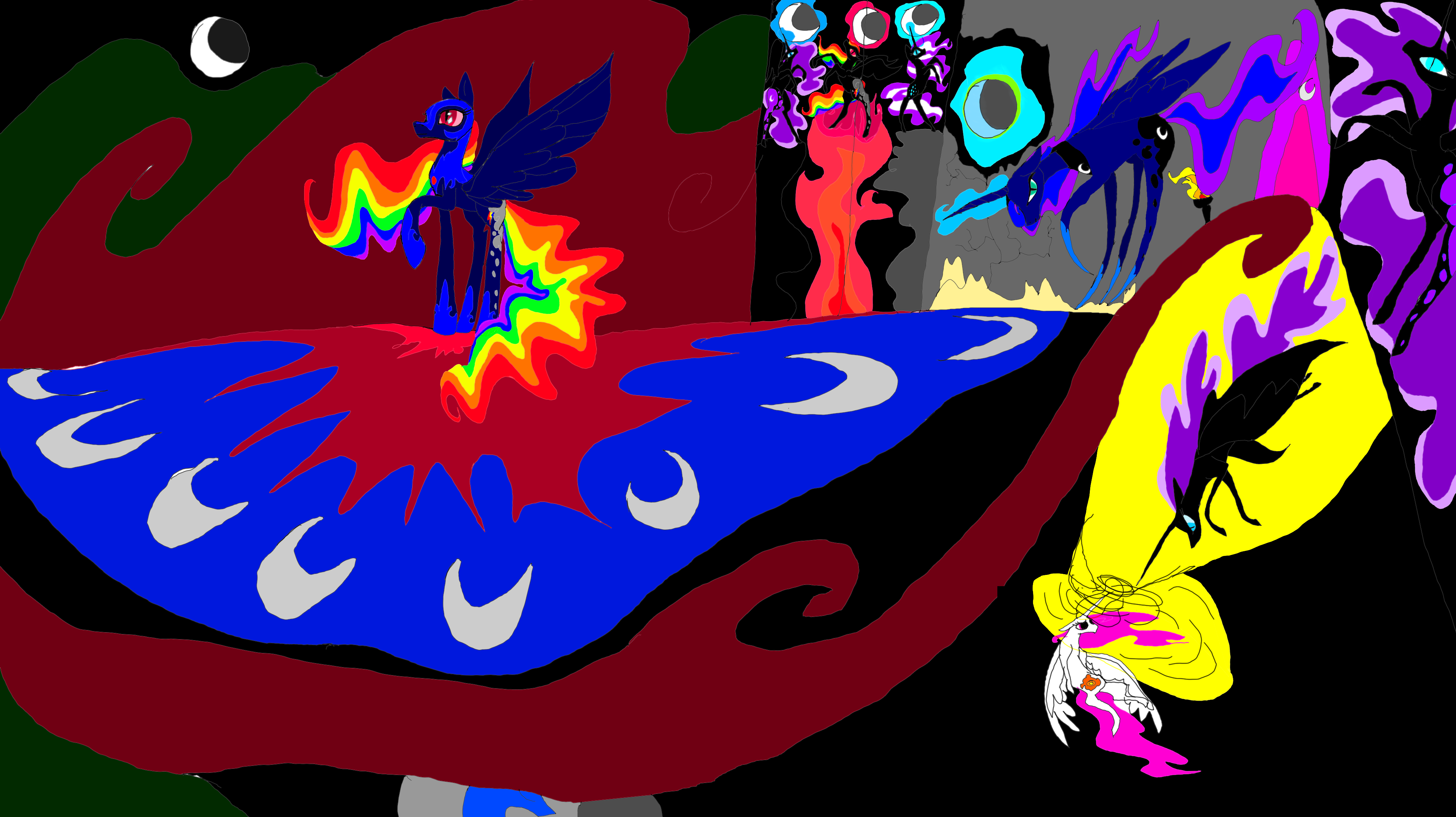 Nightmare Rainbow Dash Raise The Moon by eel2004 on DeviantArt