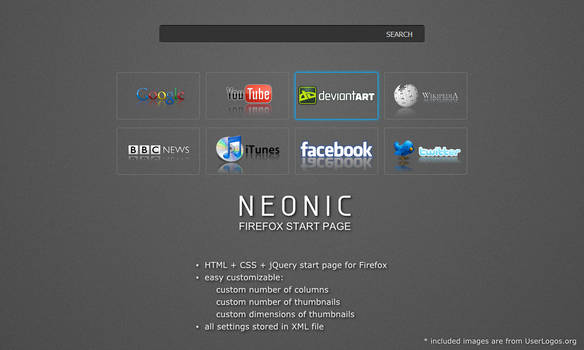 NEONIC - Firefox start page