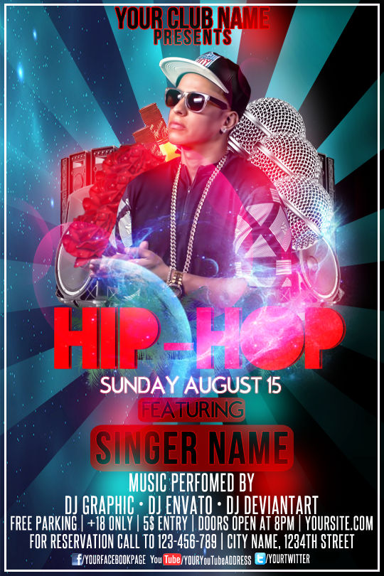 Flyer - Hip Hop Show - Endri Design by EndriDesignOfficial on DeviantArt