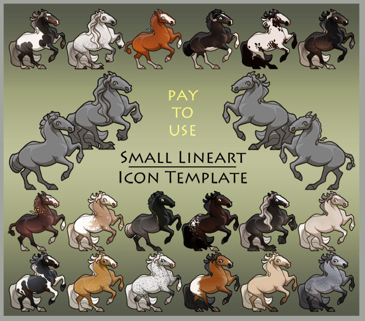 Sealle's Small Rearing Lineart/Icon Template by sealle on DeviantArt
