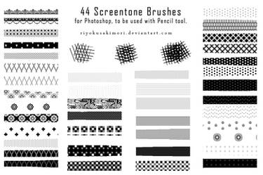 44 Pixel Screentone Brushes