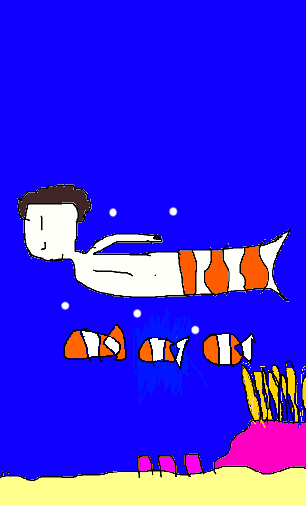 Clownfish merman 2 by JoshuaPowerPuff on DeviantArt