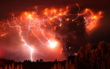 Chile Volcano Lightning