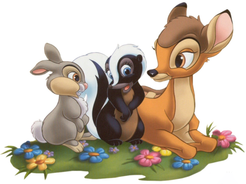 Bambi, Thumber and Flower