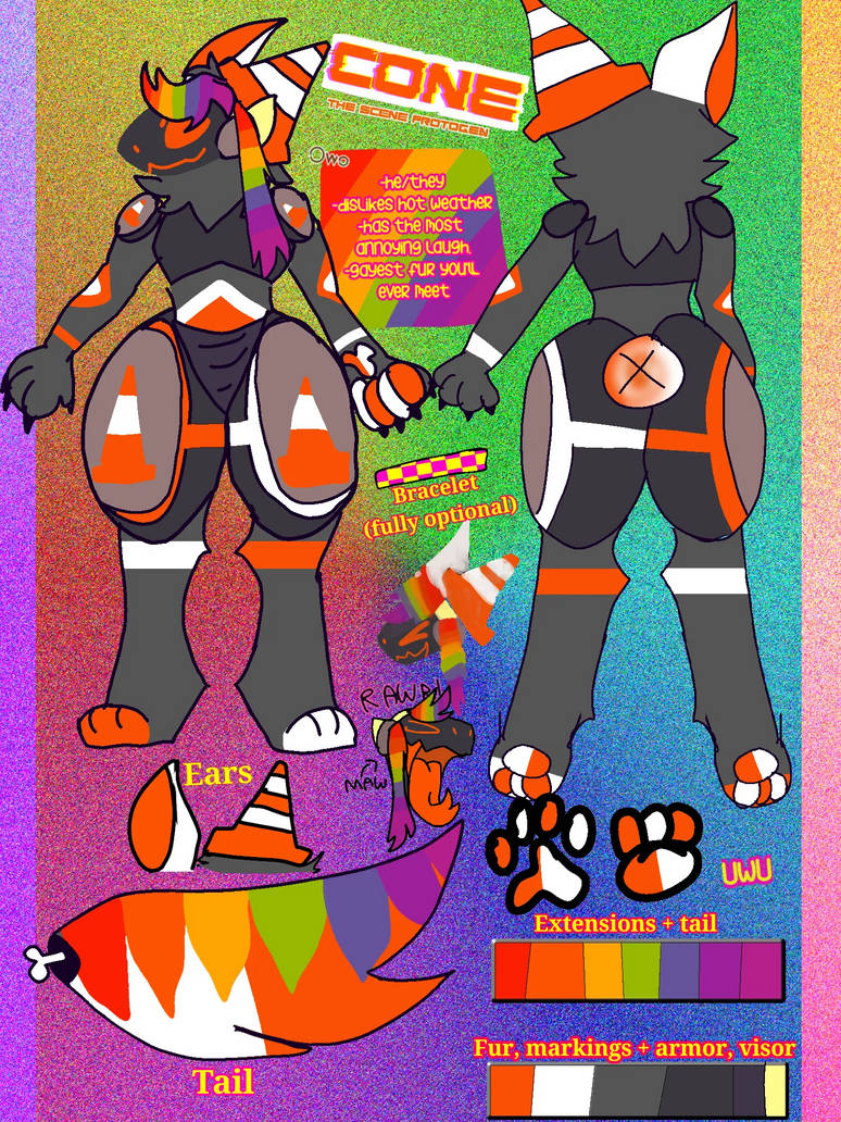 Cone the protogen reference sheet by flapcatz on DeviantArt