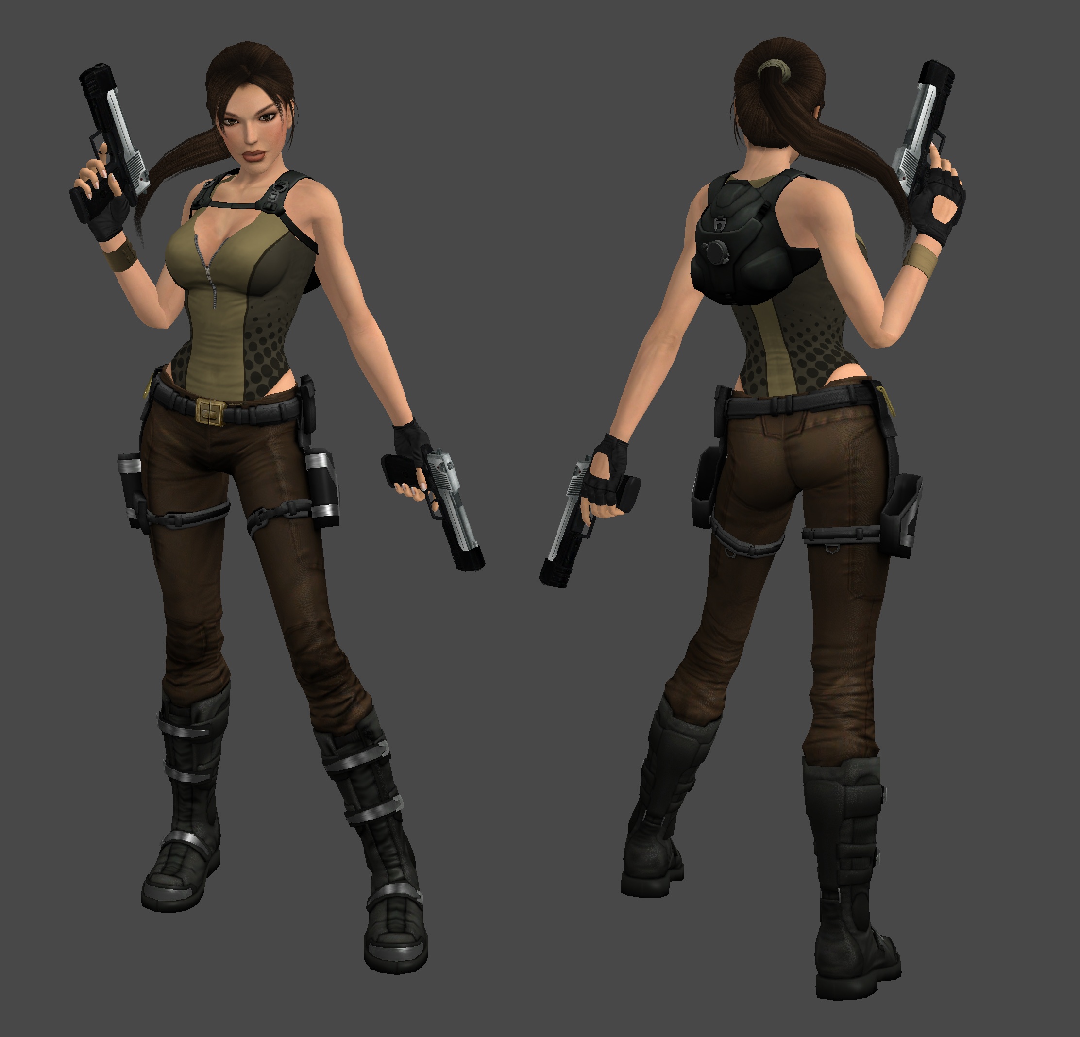 Lara Croft jungle pants outfit by spyros12.