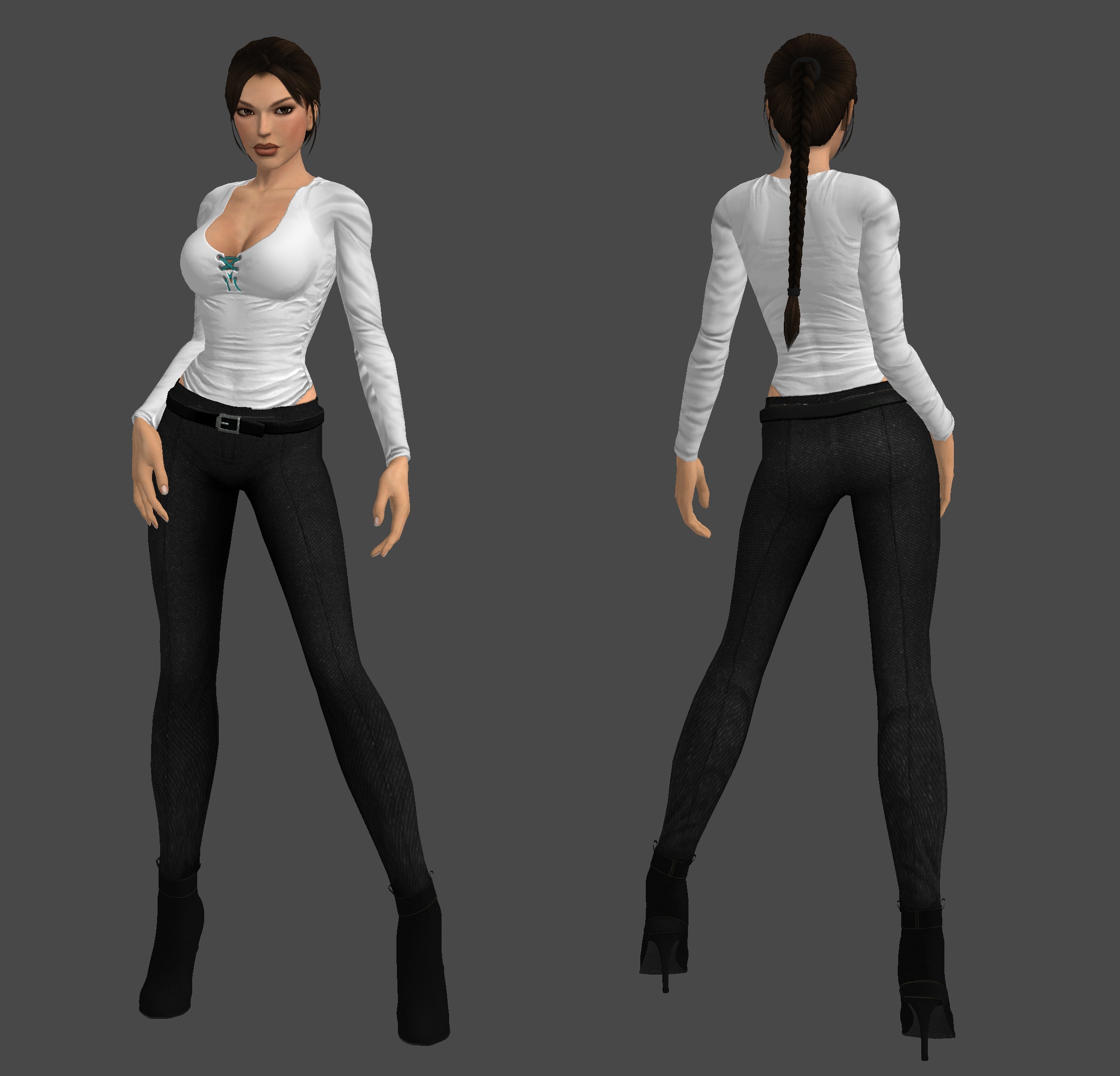 Lara Croft Fashion Casual Outfit by spuros12.