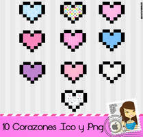 Corazones .Ico y Png byy Sochy