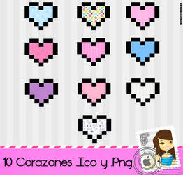 Corazones .Ico y Png byy Sochy