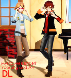 MMD Mystic Messenger 707 and Yoosung DL by ZKArti