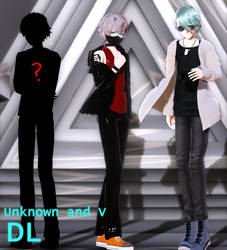 MMD Mystic Messenger Unknown and V DL by ZKArti