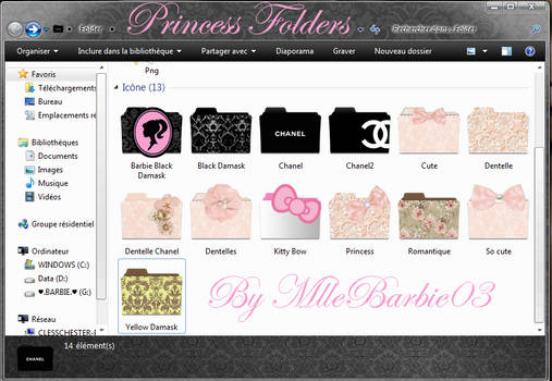 Princess Fashion Folders - Icons