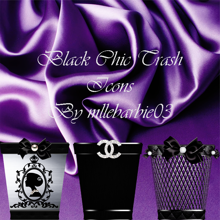 Black and Chic Trash icons