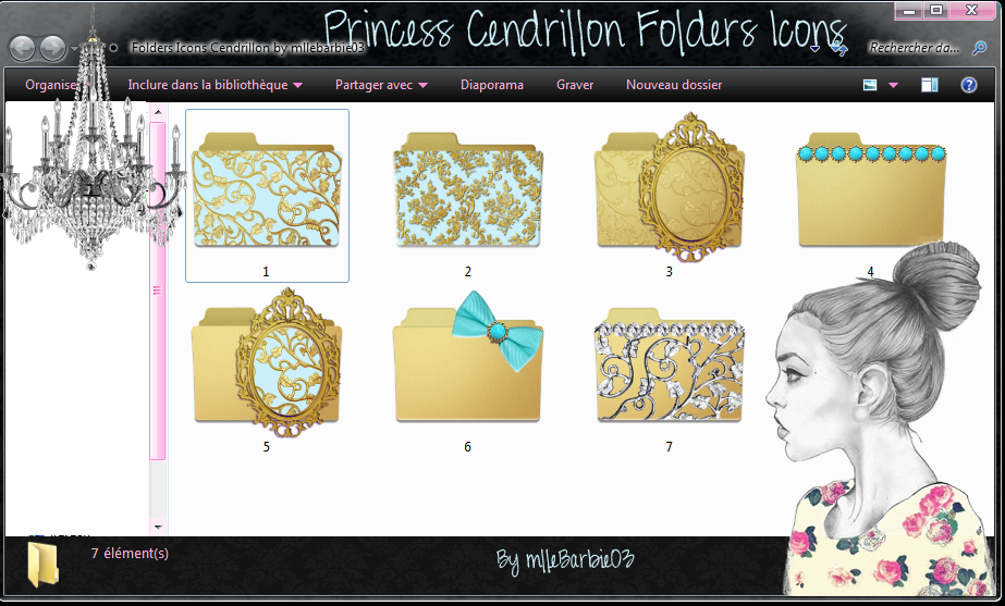 Princess Cendrillon Folders Icons