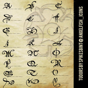 Tudor Initials by spikesbint on DeviantArt