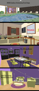 MMD Indoor Pool Stage ~Converted from SketchUp~