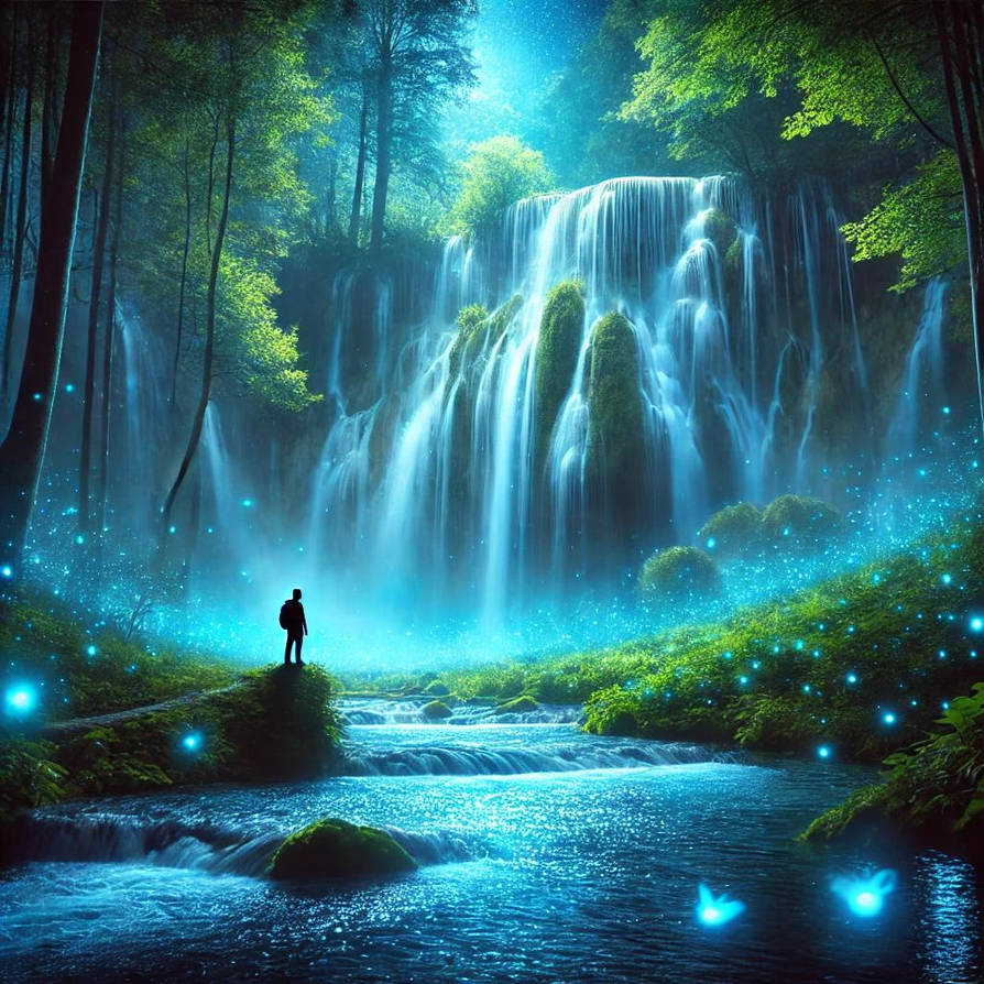 Celestial Cascade: The Falls of Eternity by djayasurya11 on DeviantArt