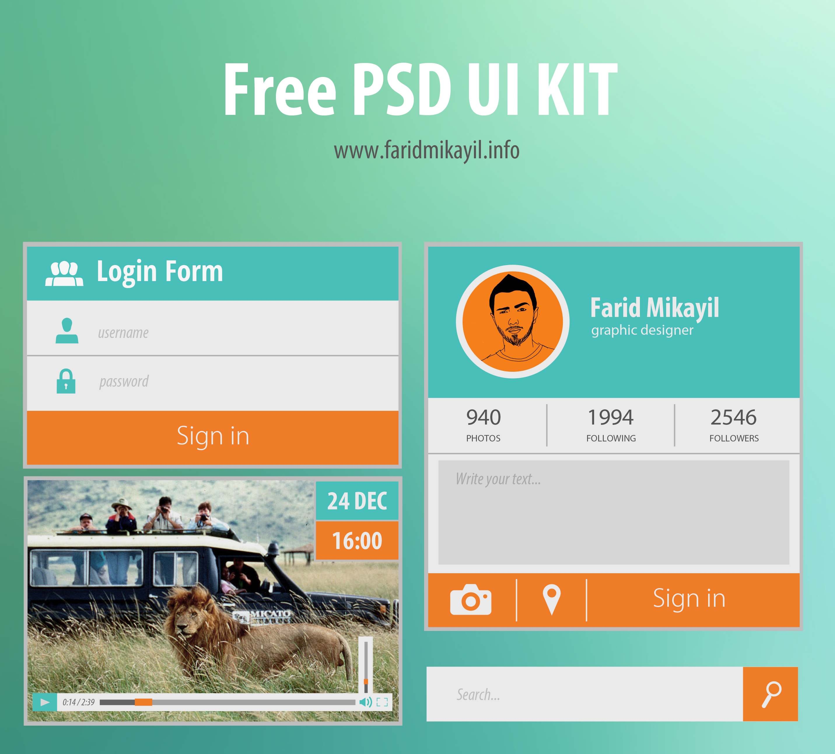 Free PSD UI Kit