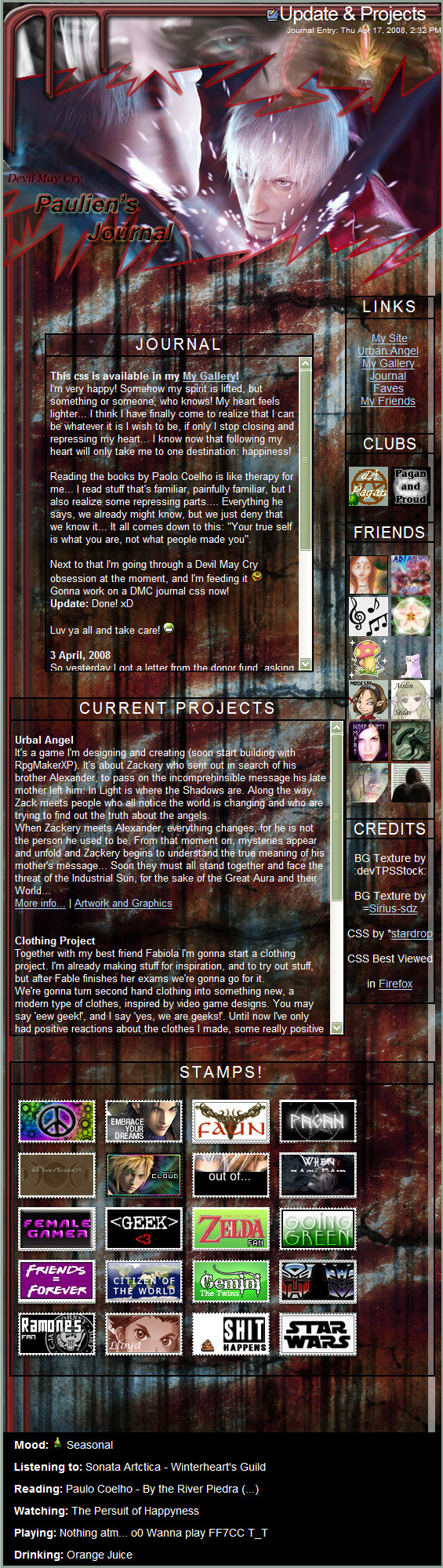 Devil May Cry Journal Css by stardrop