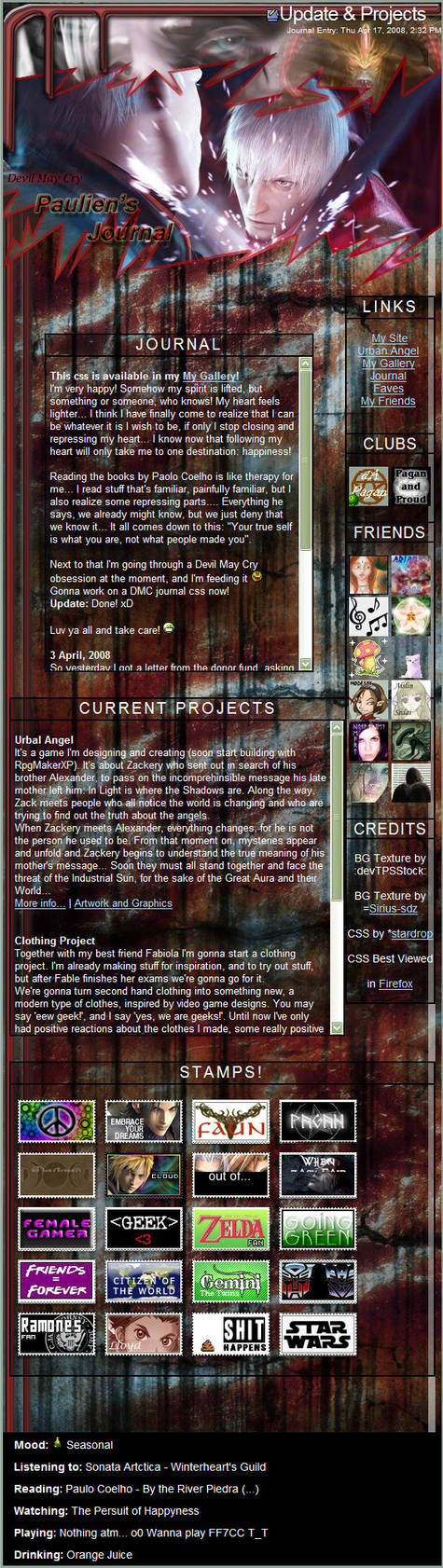 Devil May Cry Journal Css by stardrop