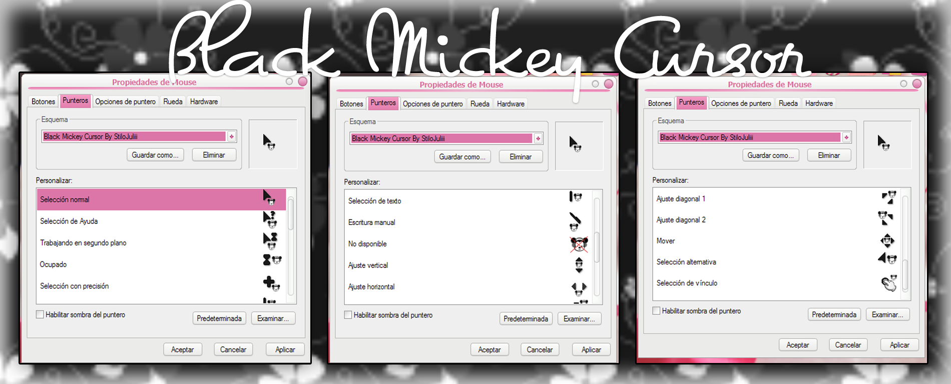 Black Mickey Cursor by StiloJuliii on DeviantArt