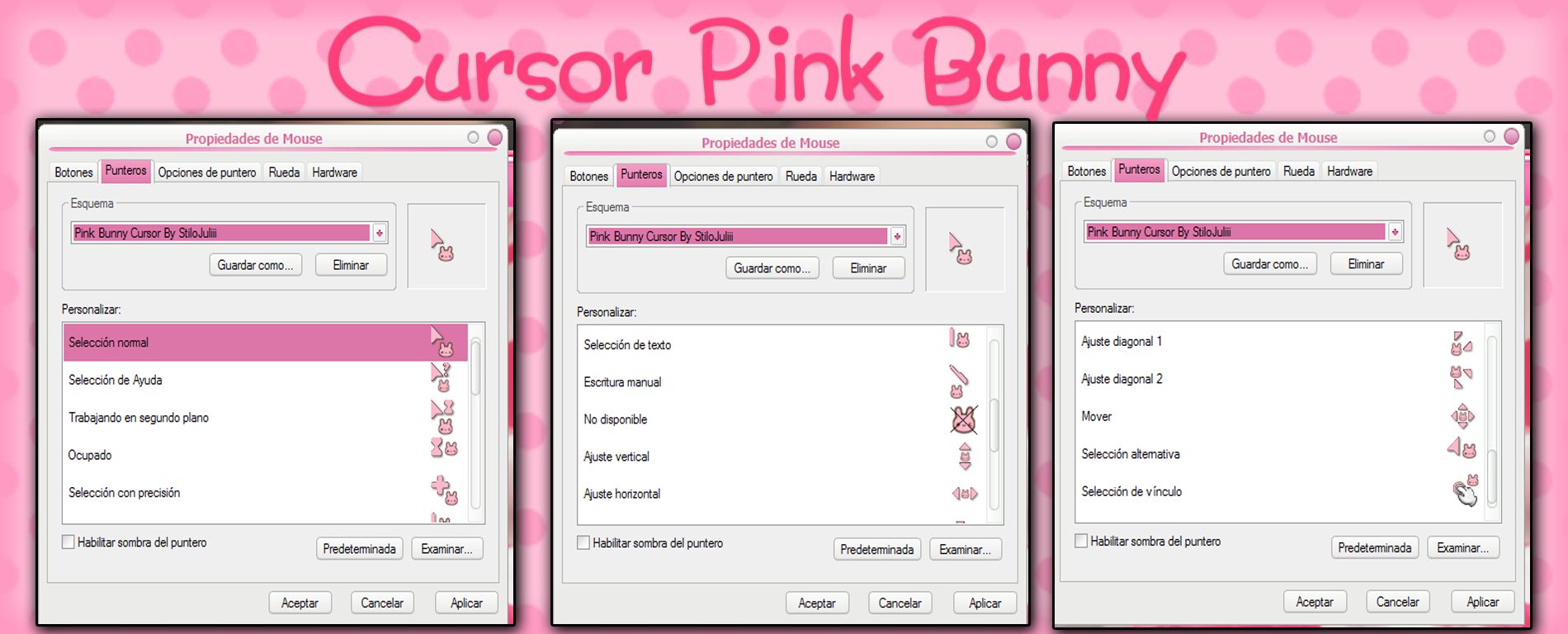 Pink Bunny Cursor By StiloJuliii by StiloJuliii on DeviantArt